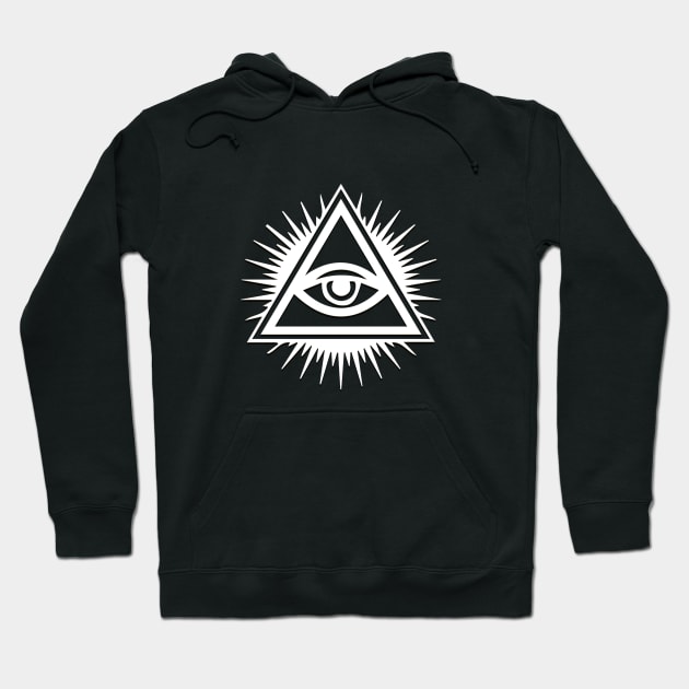 Triangle of light & All Seeing Eye of Ra Hoodie by Whites Designs